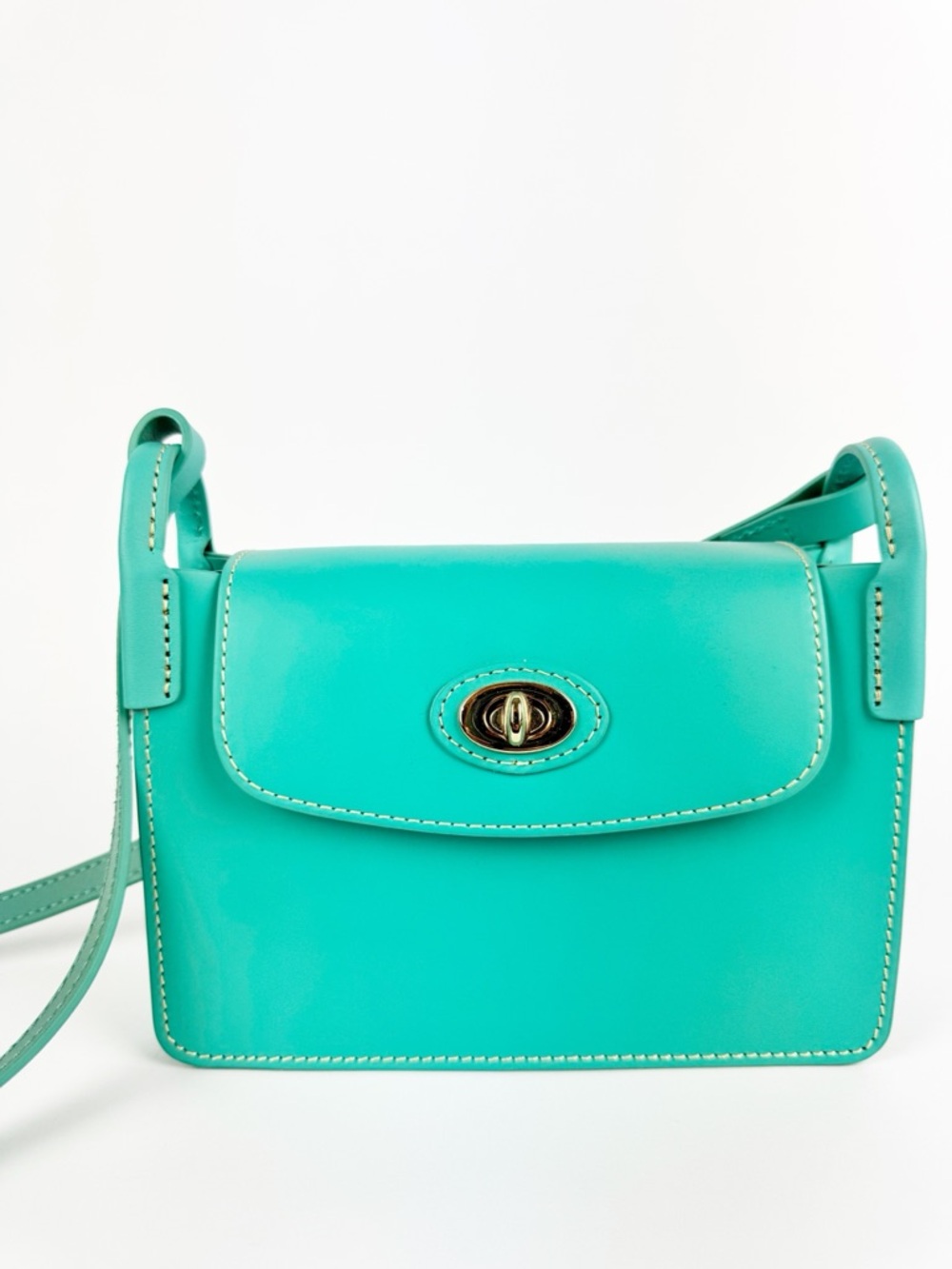 Dooney & Bourke Sweety Leather Pinky Bag Turquoise Crossbody Shoulder Bag